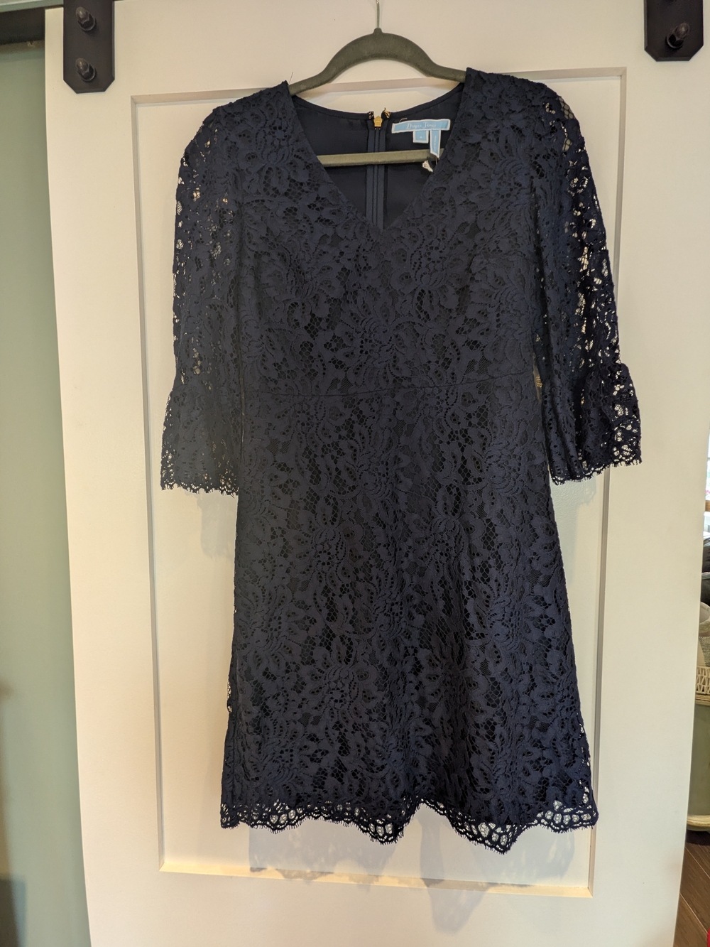 Draper James Navy Lace Midi Dress